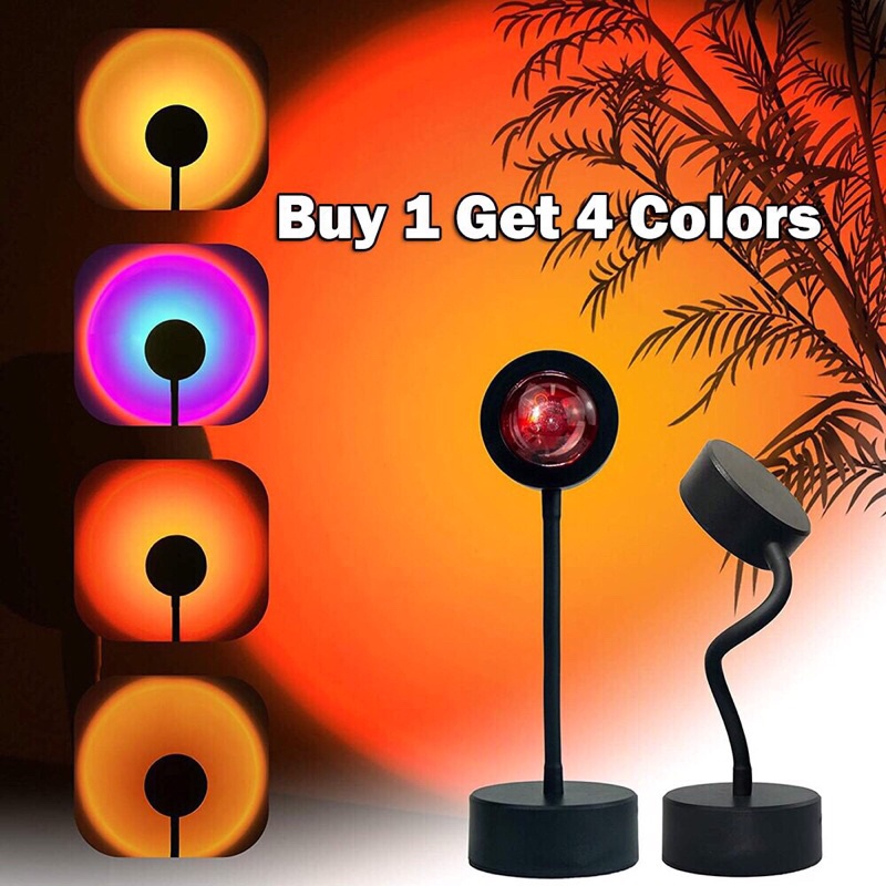 Đèn Led để bàn - Đèn Idol Hoàng Hôn, Cầu Vồng, Mặt Trời đèn led sống ảo chụp ảnh quay video