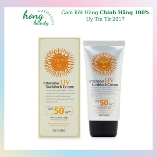 Kem Chống Nắng 3W Clinic Intensive UV Sunblock Cream SPF 50 PA+++