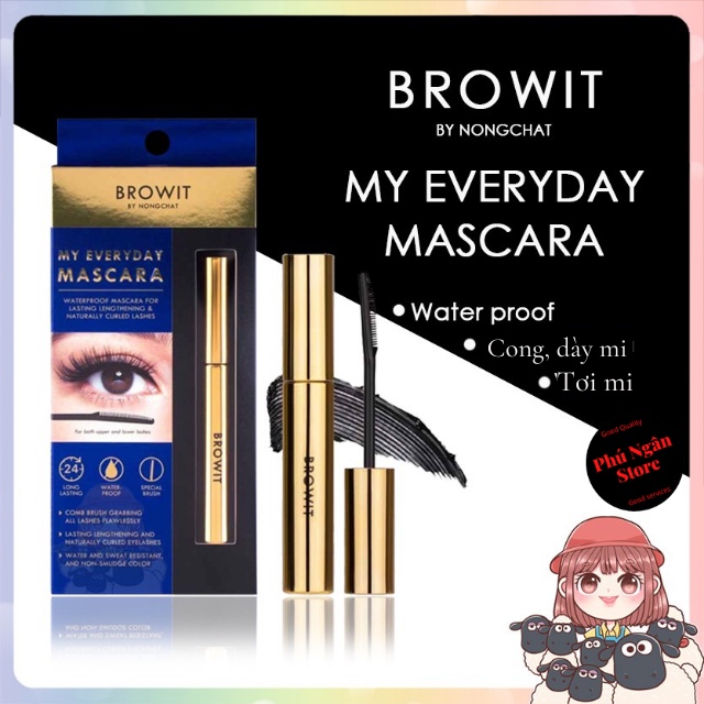 Mascara Browit by Nongchat My Everyday Thái Lan không lem, không trôi, không vón cục