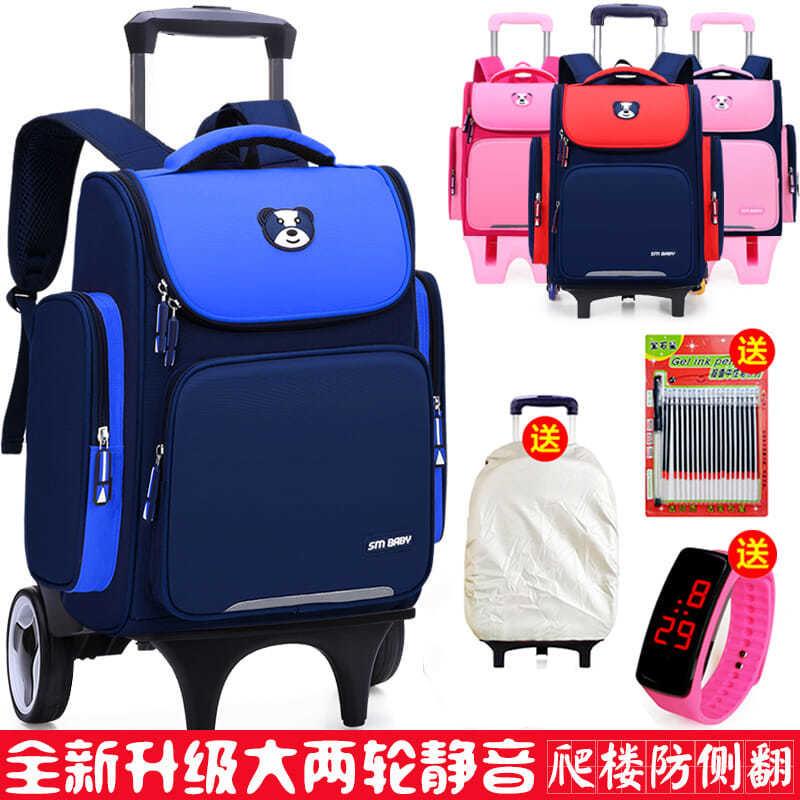 Ba Lô Kéo Đi Học Chống Thấm Nước Cho Bé Trai Tiểu Học Lớp 1-6