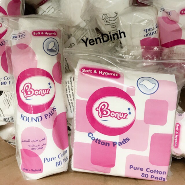 Bông trang điểm Bonus Cotton Pads 80 miếng