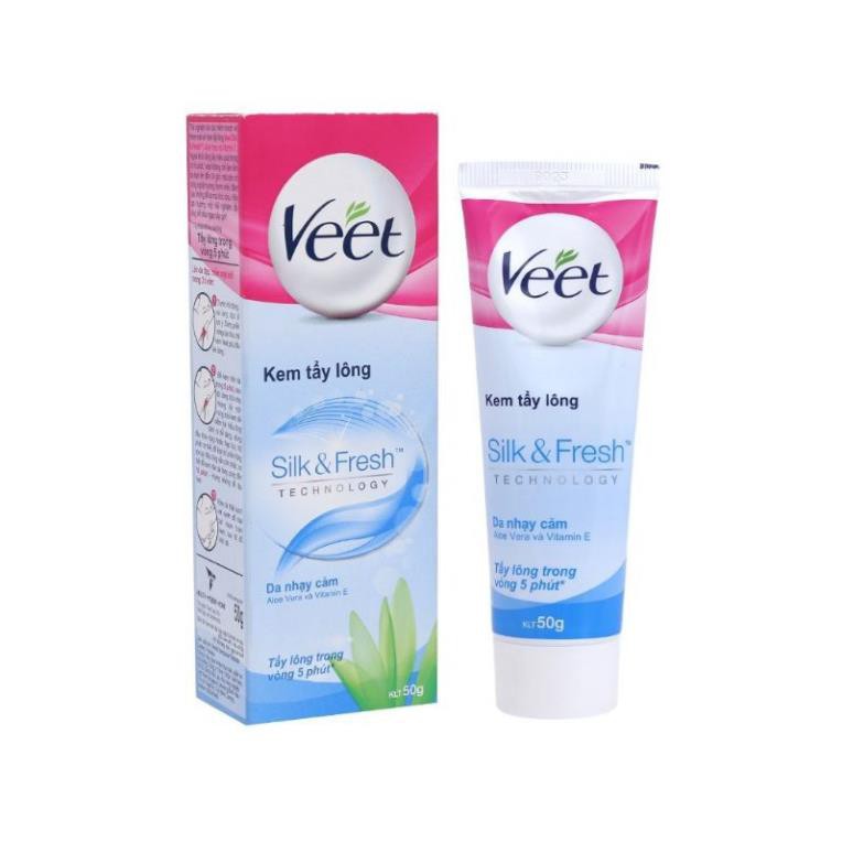 ❤𝙁𝙍𝙀𝙀𝙎𝙃𝙄𝙋❤Kem tẩy lông veet hair removal cream silk & fresh 100ml