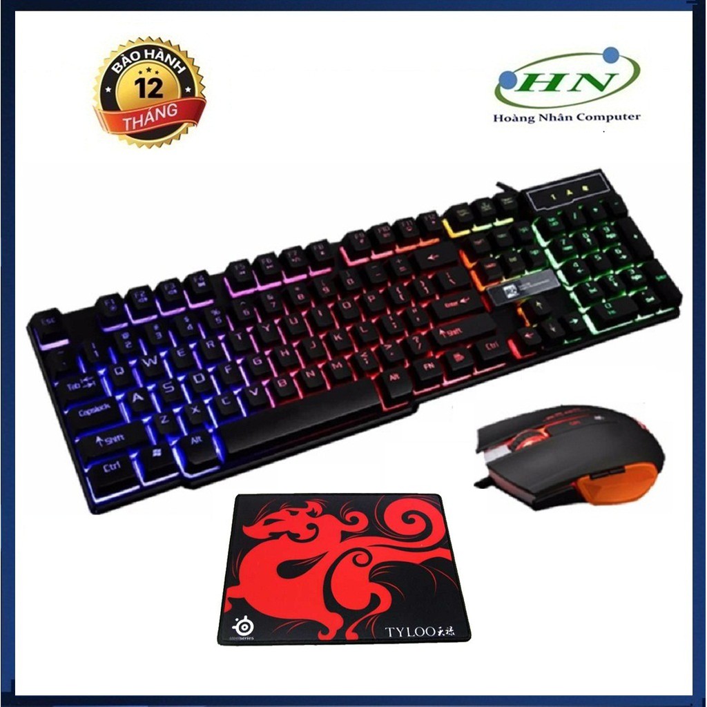 [Mã SKAMSALE03 giảm 10% đơn 200k] BỘ BÀN PHÍM GIẢ CƠ GAME VÀ CHUỘT LED 7 MÀU R8 1822 + R8 1610-TẶNG LÓT CHUỘT