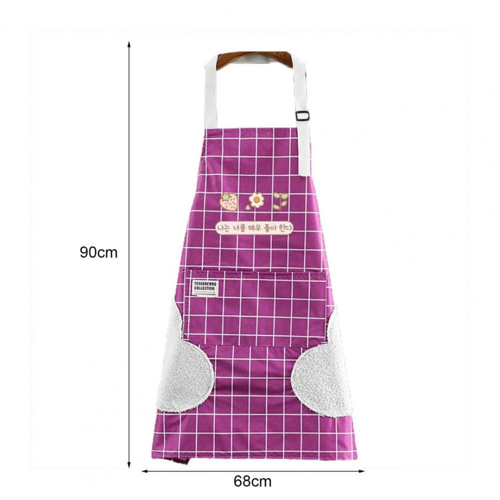 Tạp dề nấu ăn chống nước có lau tay 2 bên và túi đựng đồ TiLoKi TTD01