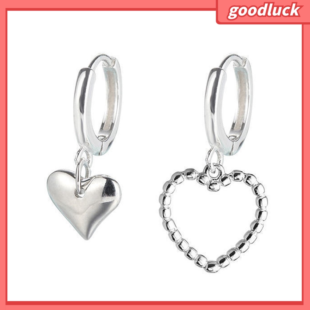 Goodluck| 1 Đôi Bông Tai Thả Hình Trái Tim Phong Cách Hàn Quốc Dành Cho Nữ