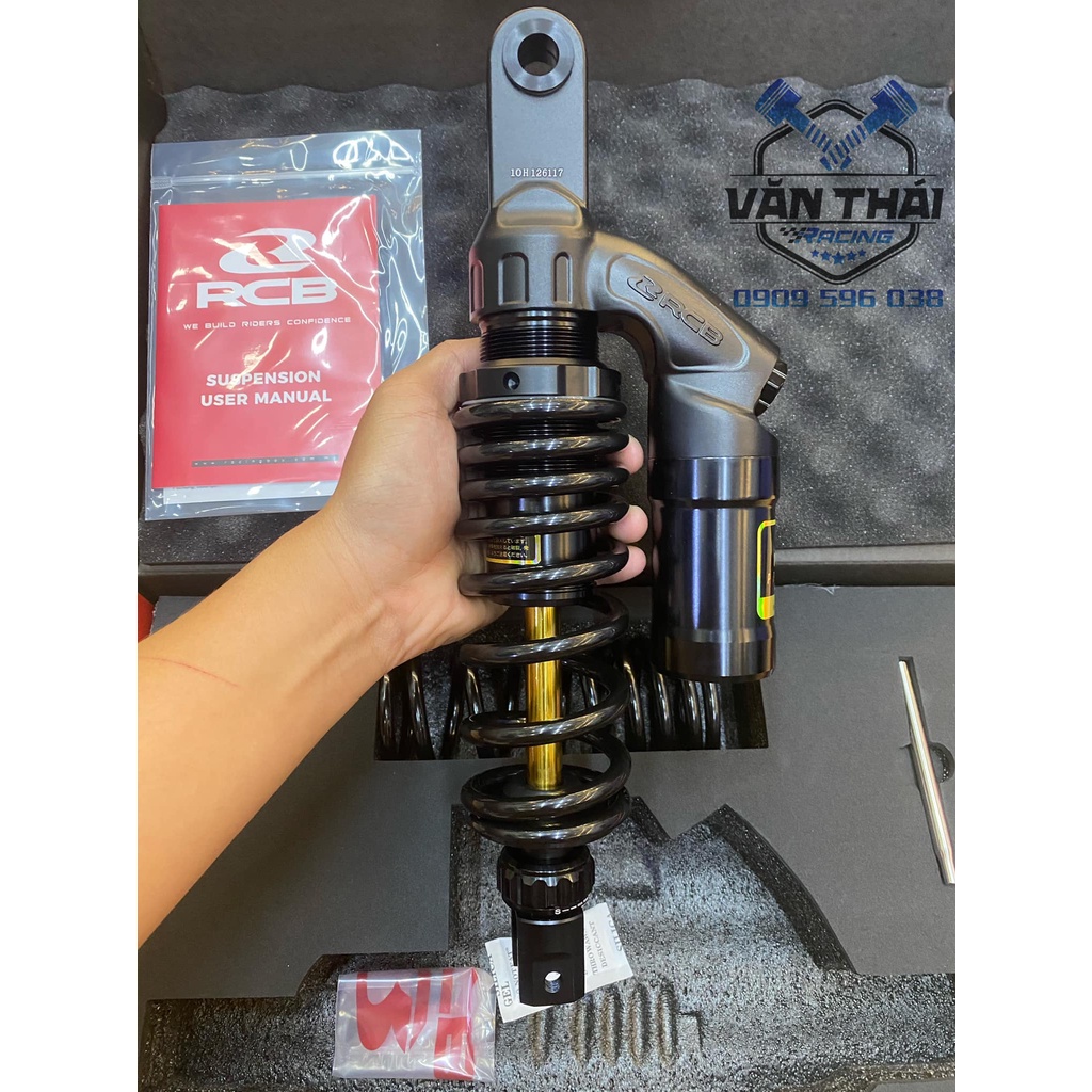 Phuộc Sau RCB Đen Ty vàng VS, VD gắn Vario , Click , Vison , SHmode , Lead ... Chính Hãng 100% Tặng Kèm 1 Lò Xo