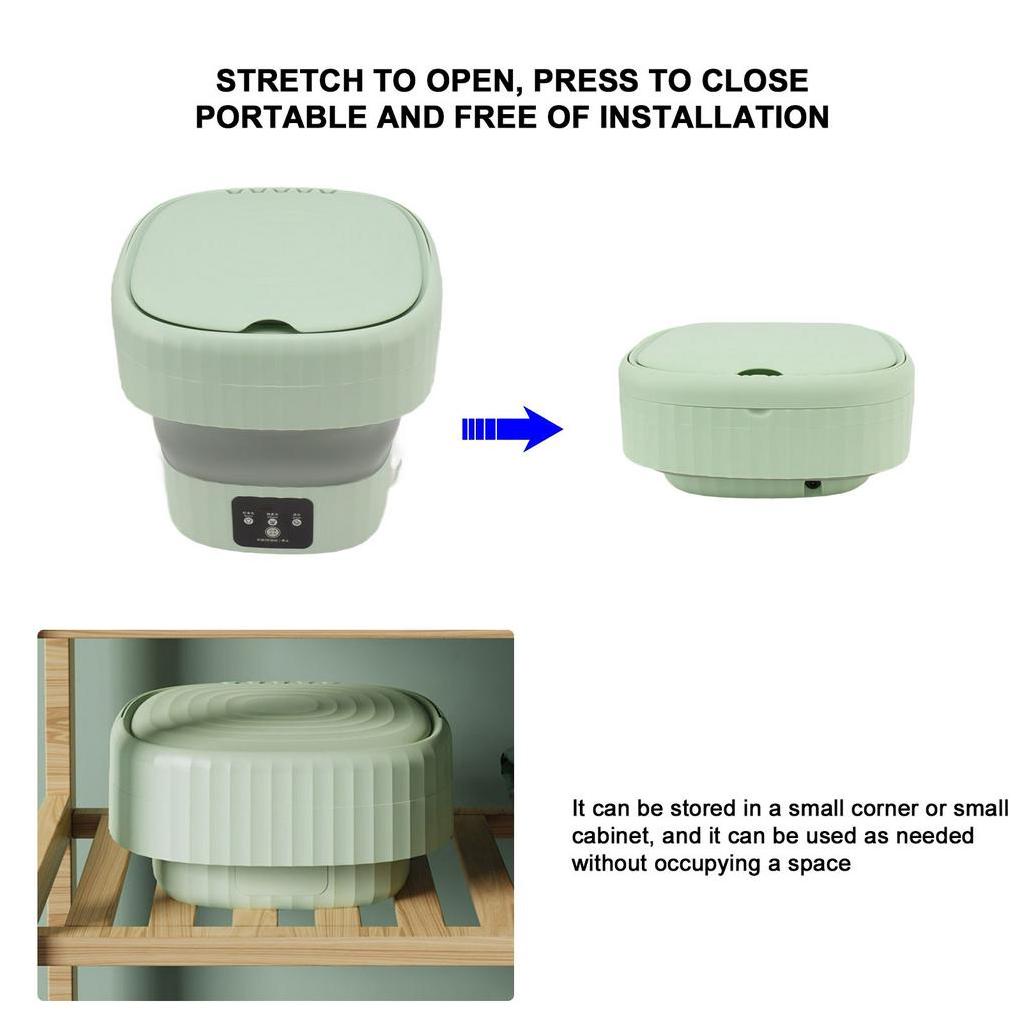 Có thể bán buôn Máy Giặt Mini Di Động 6L Gấp Có Thể Gập Lại Cho Tất Đồ Lót 100‑240V Phích Cắm US Virgina056 Hàng giao ngay