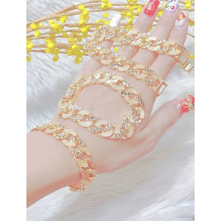 Lắc Tay Nữ Mẫu 0803001 Mạ Vàng 18K -  Có thể tháo ngắn - Đi Chơi, Dự Tiệc Đẹp - Bao Đổi Tra Trong Vòng 07 Ngày