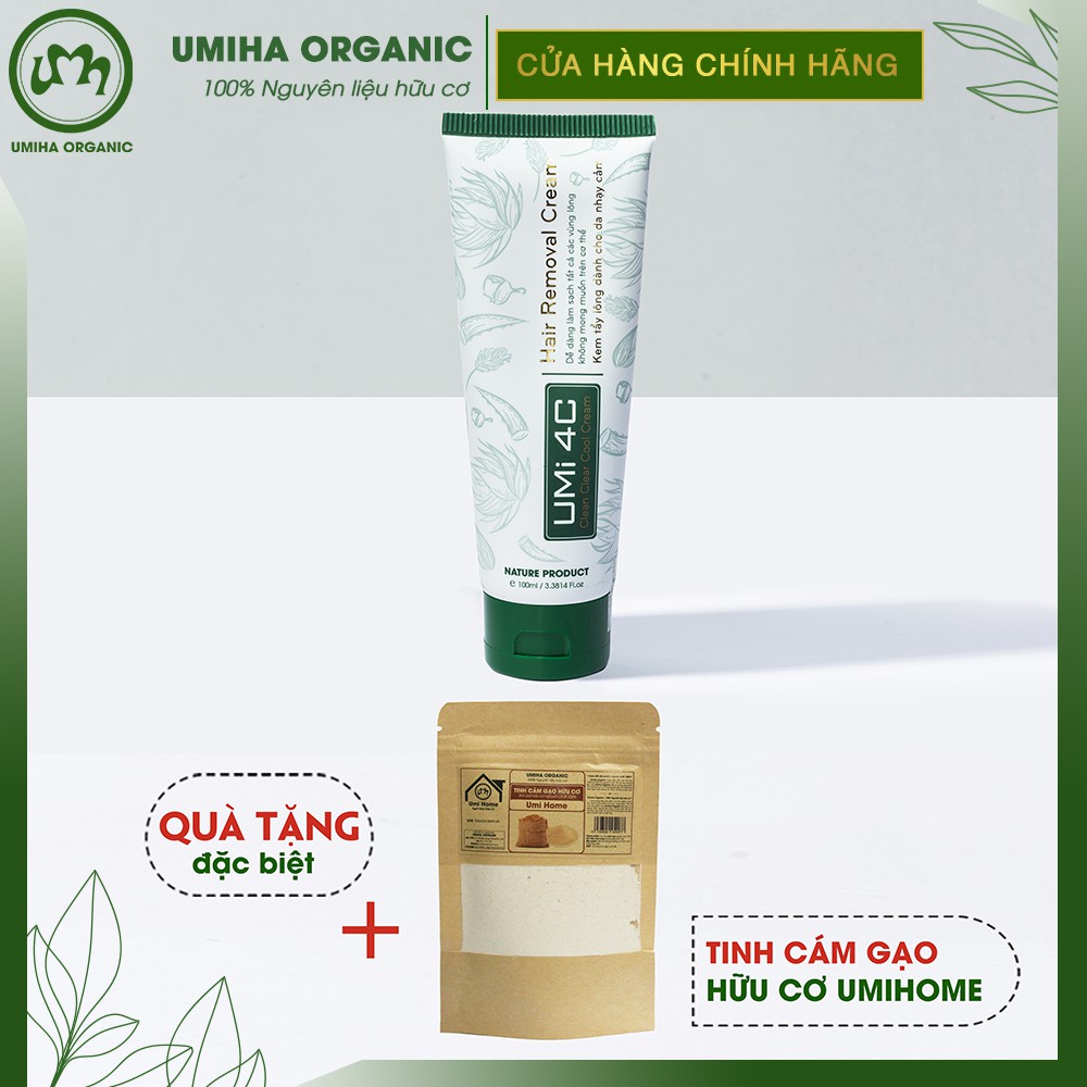 Kem tẩy lông Umi 4C (100ml) dùng tẩy lông Vùng kín, Bikini, Nách, Chân, Tay, Bụng, Ngực tại nhà an toàn cho da nhạy cảm | BigBuy360 - bigbuy360.vn