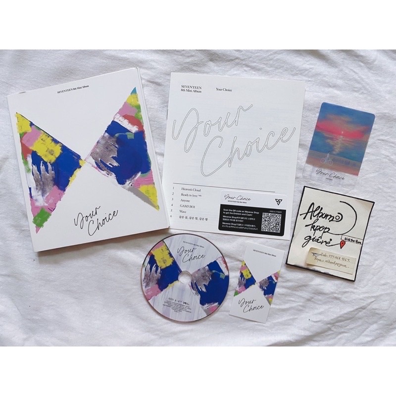 Seventeen album your choice đã khui seal, không bao gồm photocard.