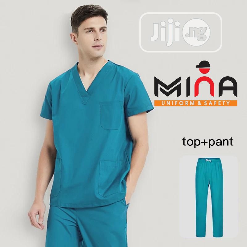 Bộ scrubs bác sĩ, quần áo y tế phẫu thuật - Màu Xanh cổ vịt (Có hình ảnh thực tế)