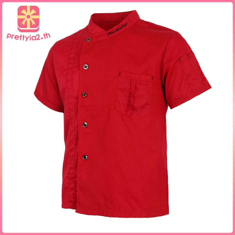 Áo khoác đầu bếp màu trắng/đen/đỏ | BigBuy360 - bigbuy360.vn