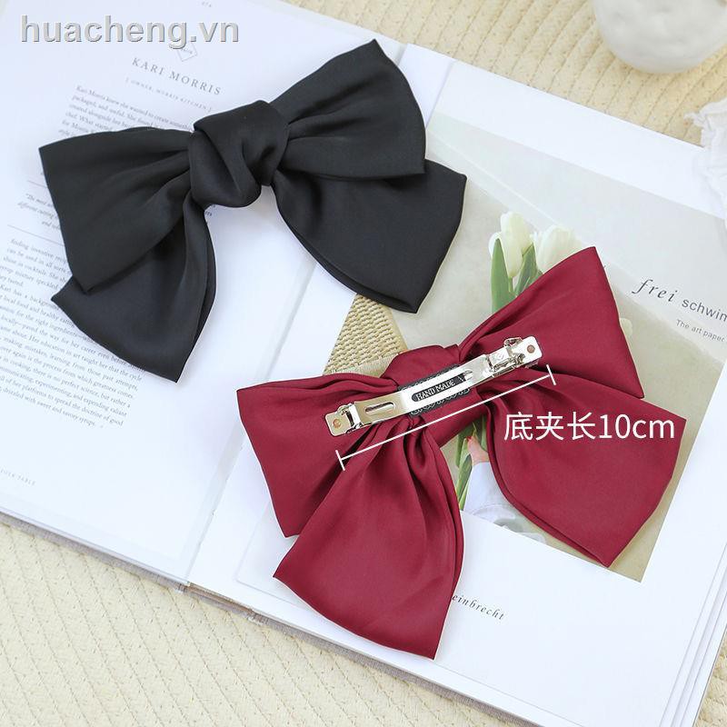 Thẻ phát hành✸◕✱INS south Korean big bowknot hairpin Japanese lolita cloth art hair spring rope tire side clamp femal