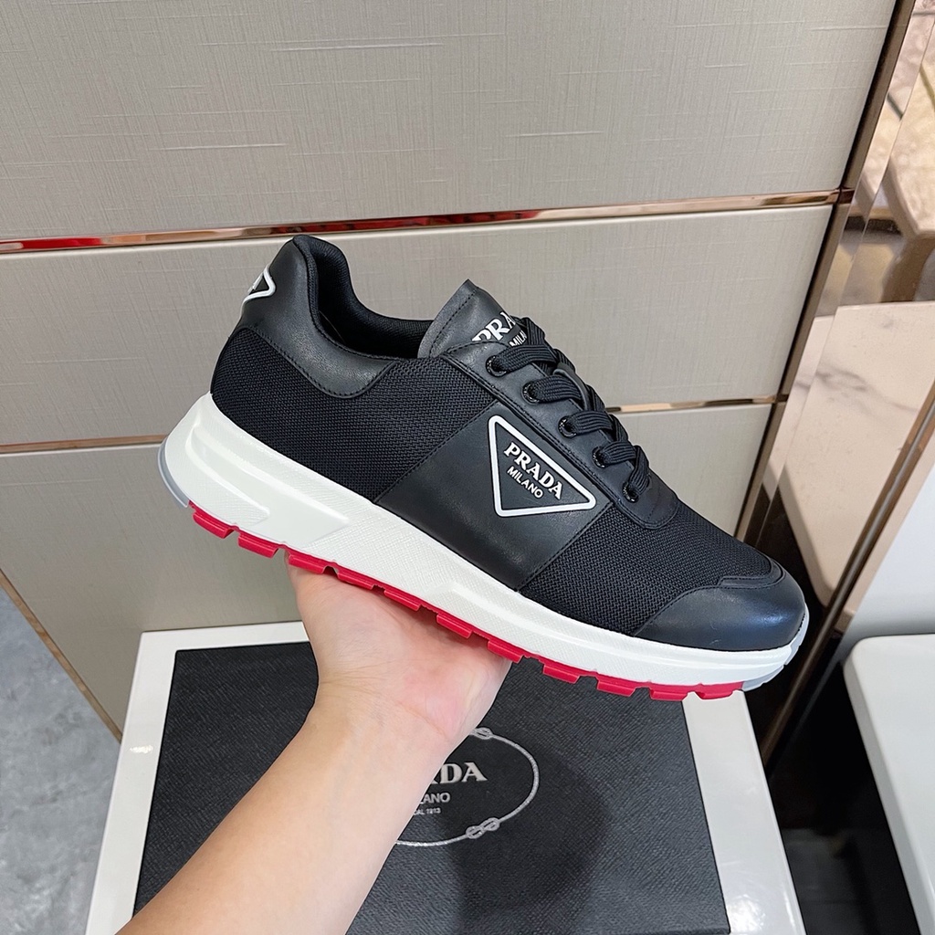 Giày thể thao nam cao cấp da thật PRADA thiết kế trẻ trung, hiện đại với lớp da mềm cực êm chân