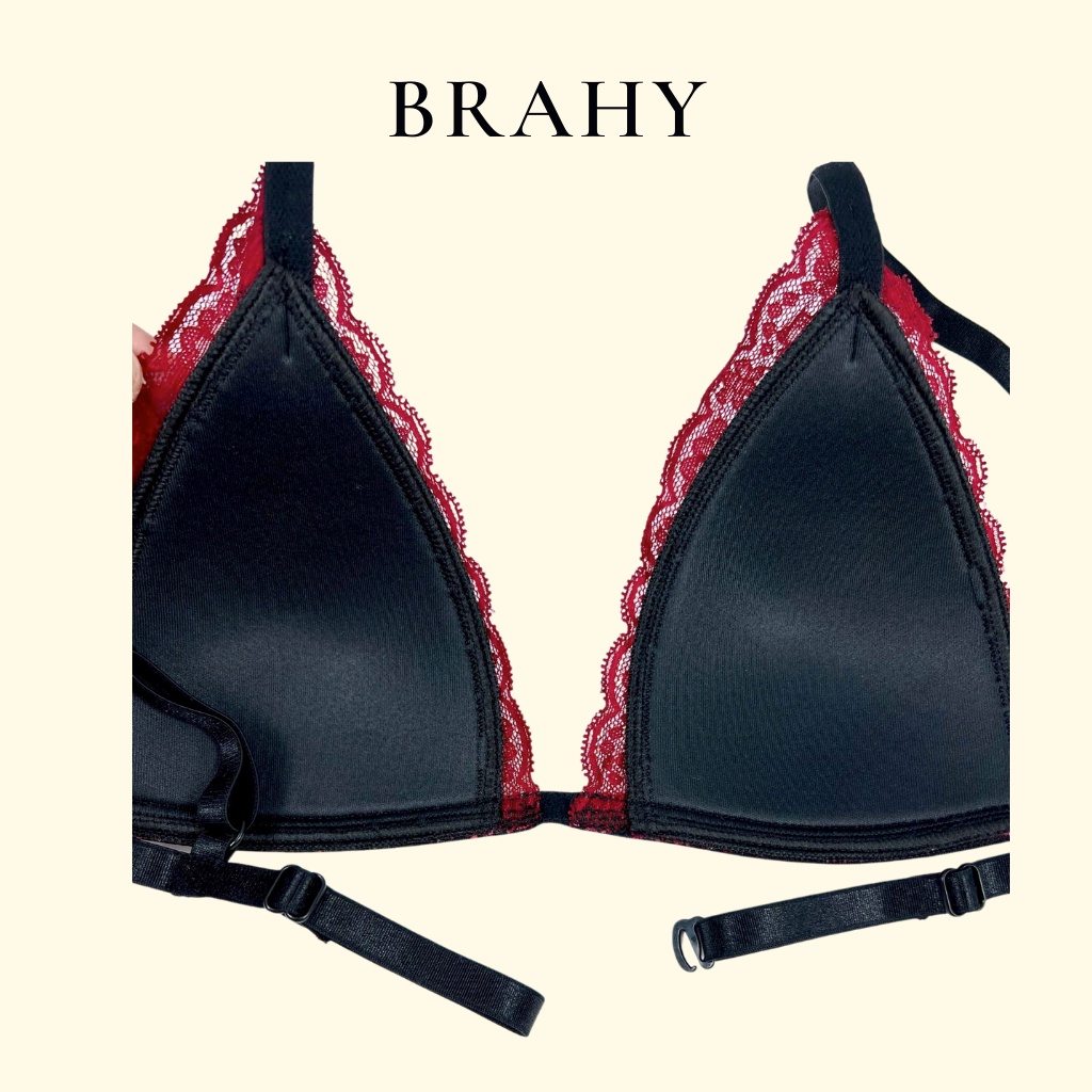 Bộ đồ lót nữ đỏ đô sexy vải ren cao cấp hàng thiết kế có giới hạn BRAHY 045