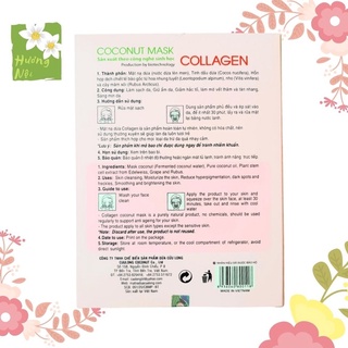 Mặt nạ dừa collagen hộp 4 miếng