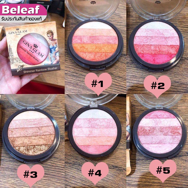 Gina Glam Shimmer Rainbow Blusher 8g G87 Phấn má hồng Gina Glam Shimmer Rainbow Blusher 8g G87