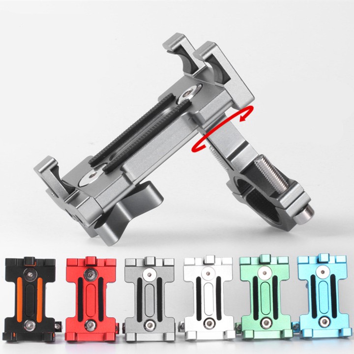 Xe Máy Xe Đạp Giá Đỡ Điện Thoại Hợp Kim Nhôm Chống Trơn Trượt Xe Đạp Gắn GPS Đa Năng Kẹp Phụ Kiện Xe