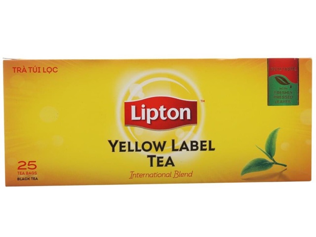 TRÀ LIPTON NHÃN VÀNG,TÚI LỌC 25/100 GÓI.