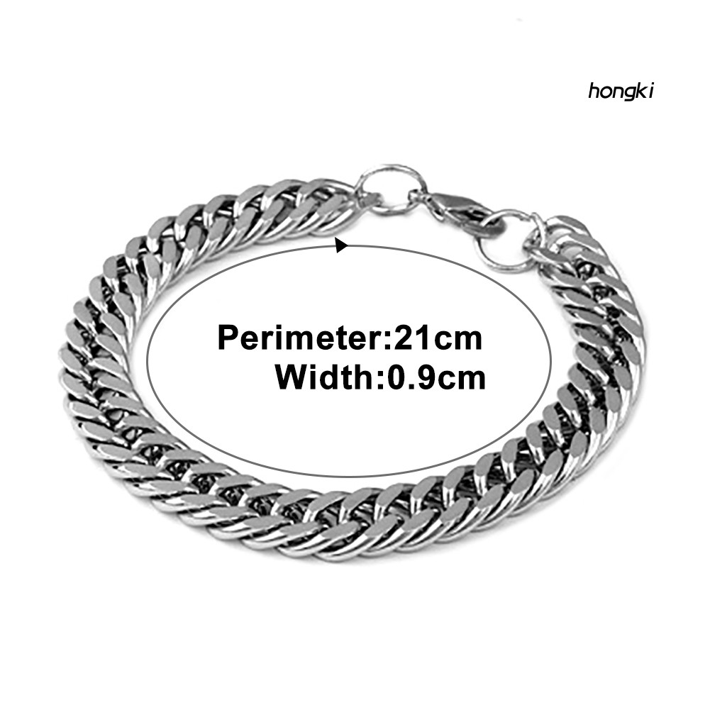 Vòng Tay Thép Titan Không Gỉ Phong Cách Punk Rock Thời Trang Dành Cho Nam