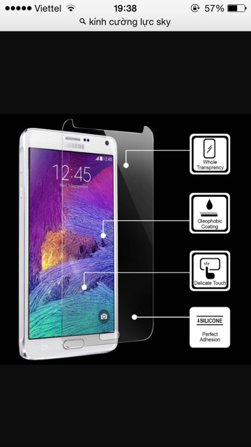 Combo: 2 kính cường lực Sky