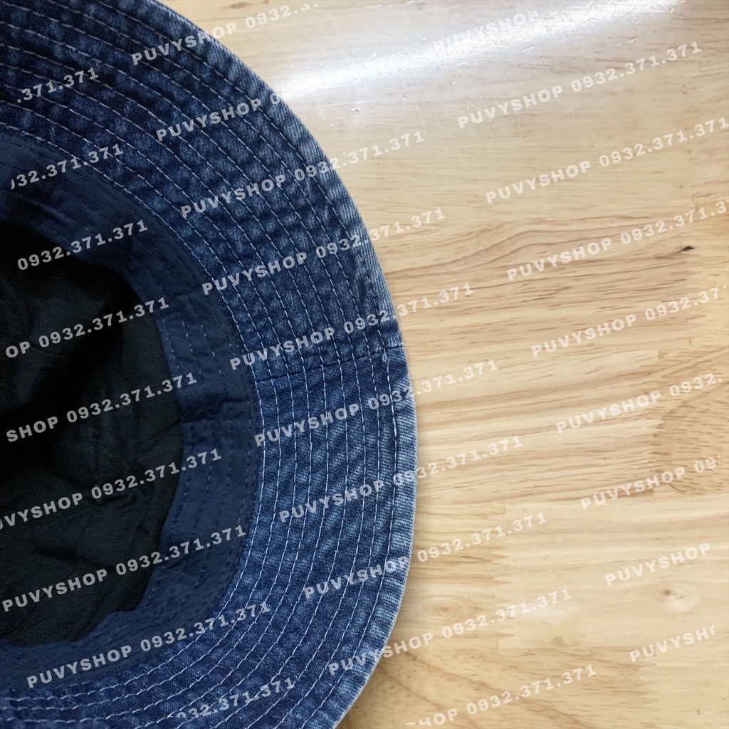 Nón BUCKET đơn giản unisex- Bo jean thêu Add  - mũ tai bèo vành