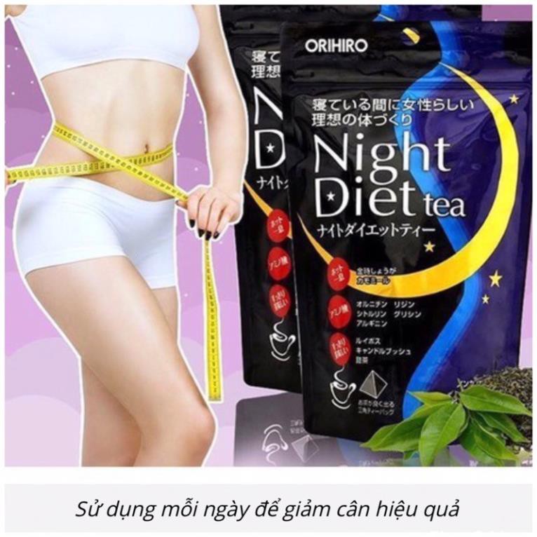 Trà Giảm Cân Orihiro Ban Đêm Night Diet Tea Nhật Bản Hỗ Trợ Giảm Cân 20 gói/túi 24 gói/túi