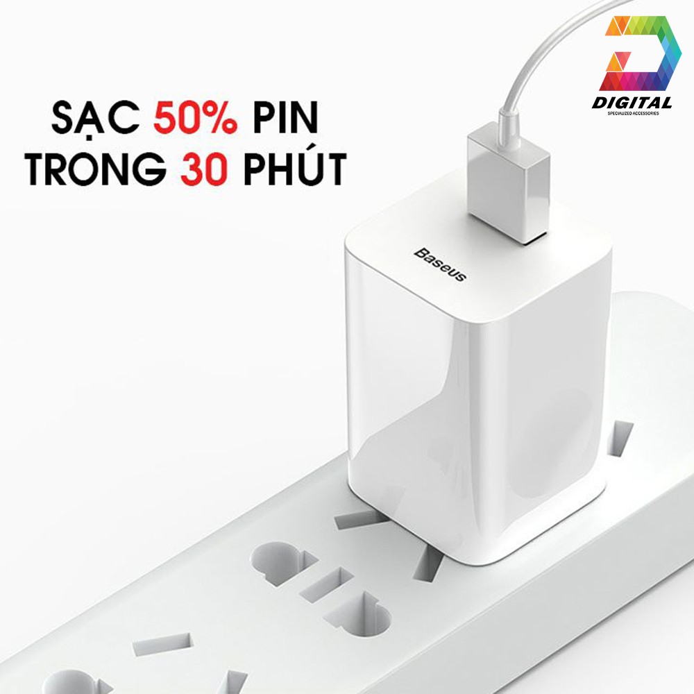 Củ Sạc Nhanh Baseus 24W Quick Charge 3.0 Sạc Nhanh Điện Thoại, iPad