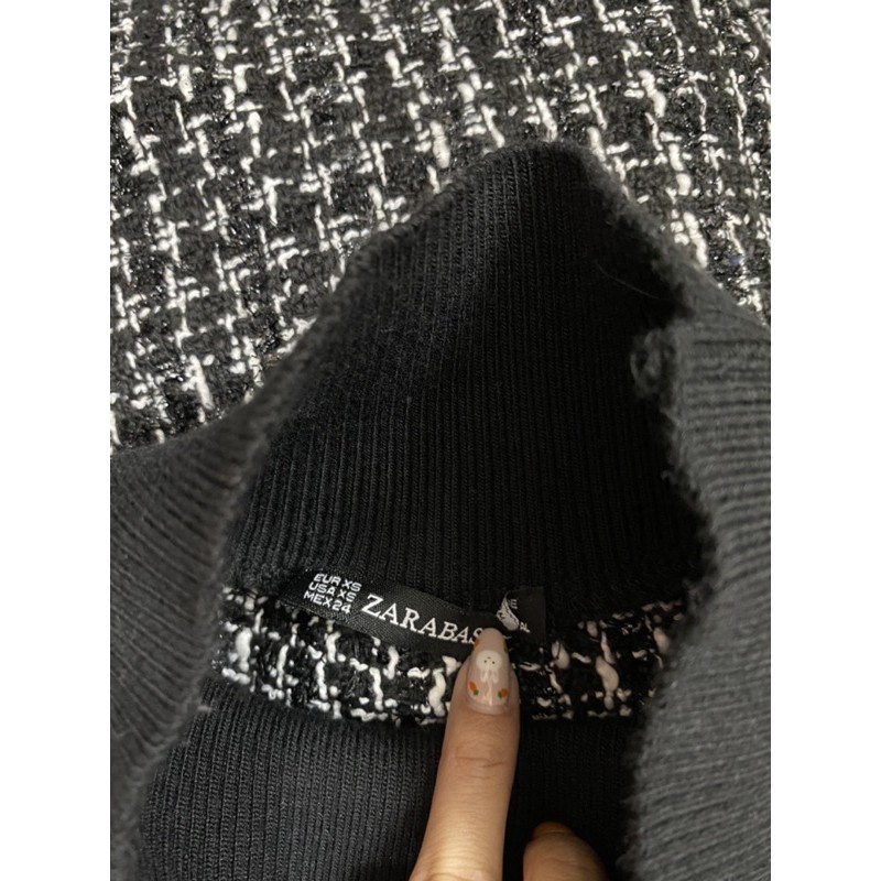 Áo Zara tweed size XS auth