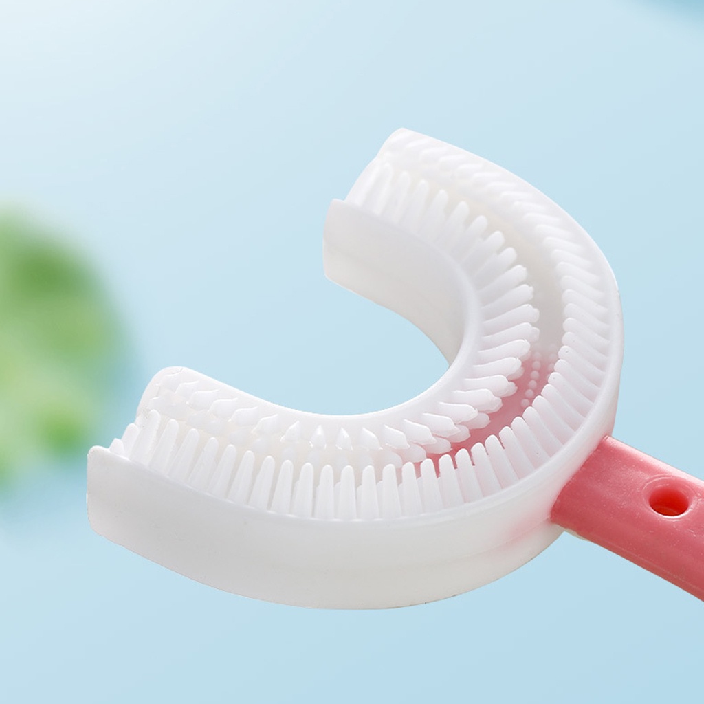 [Hàng mới về] Bàn chải đánh răng chữ U cầm tay cho bé 2-6 tuổi