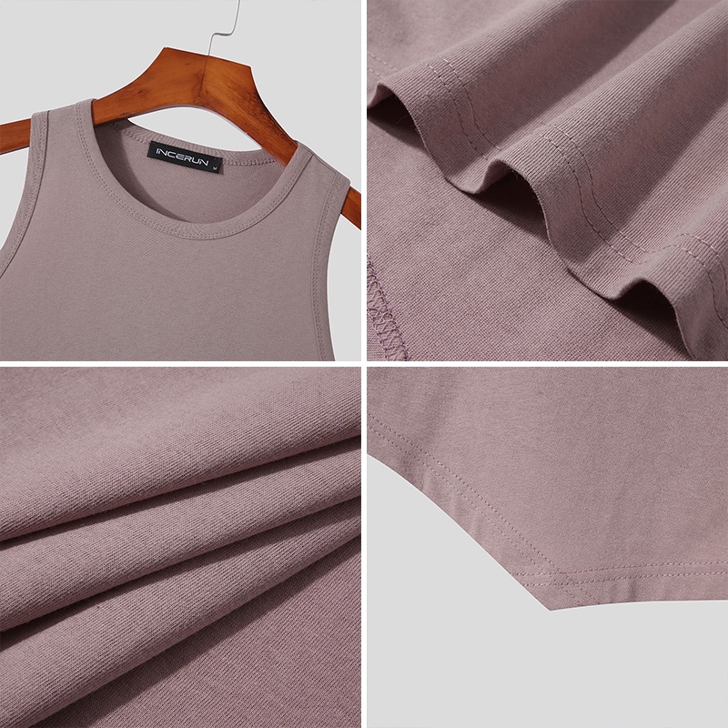 Áo Croptop Vải Lanh Màu Trơn Thông Minh Thoải Mái Cho Nam Cỡ S-5XL