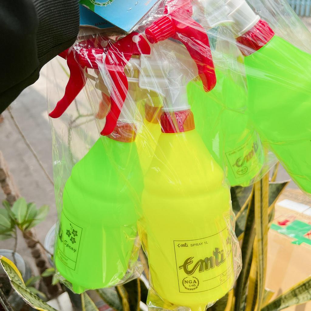 Bình xịt cầm tay 1 lít hàng đẹp, phân phối chuyên nghiệp - Bình tưới cây 2 chức năng loại 1 lít nhiều màu