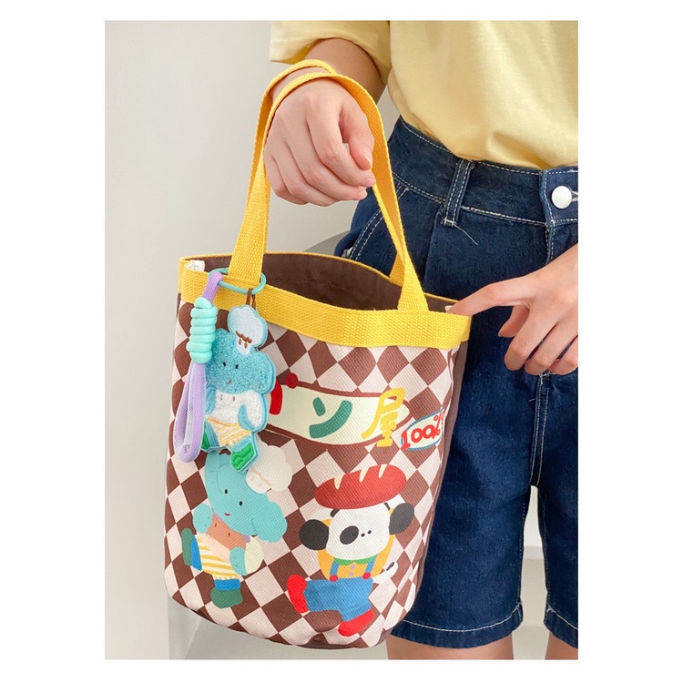 Túi Đựng Hộp Cơm Trưa In Họa Tiết Thời Trang Xinh Xắn Cho Nữ