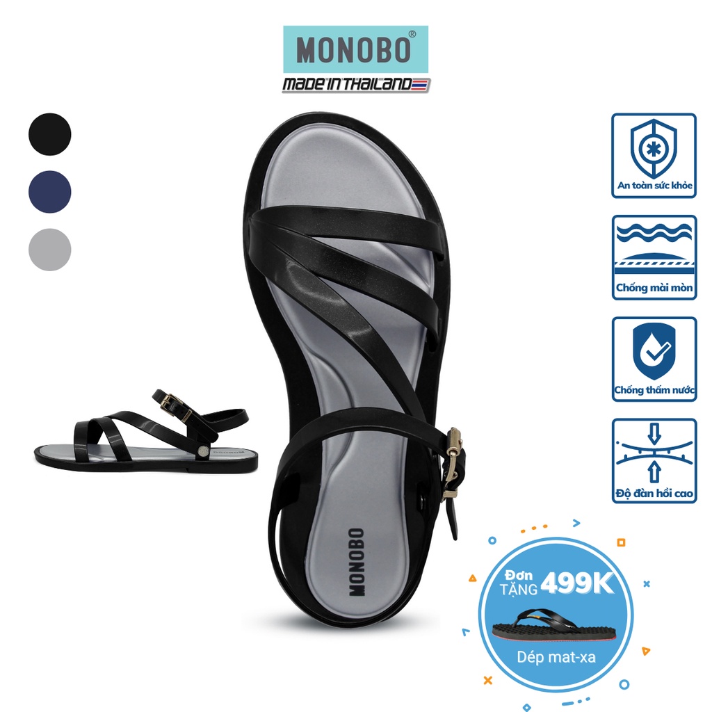Giày sandal Thái Lan học sinh quai chéo MONOBO không thấm nước siêu bám- AVA 3S