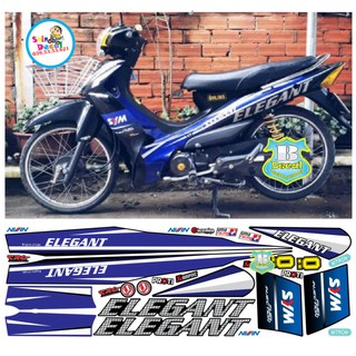 [SHIN DECAL] Tem xe elegant 50 2016 sọc caro xanh đen