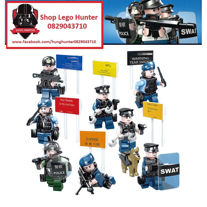 Xếp Hình police city Cảnh sát Hong Kong  SY 1488