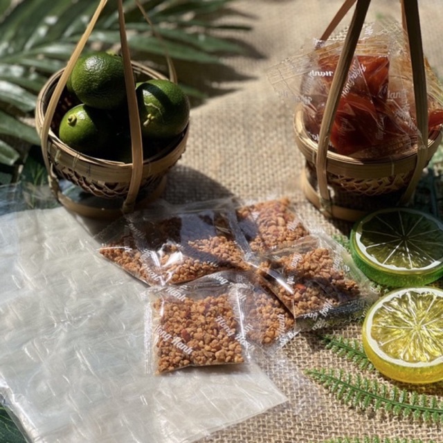 Combo 10 bịch Bánh tráng sate muối tắc Hồng Hạnh Tắc Sate Thơm Ngon Bao Cay Bao Ngon