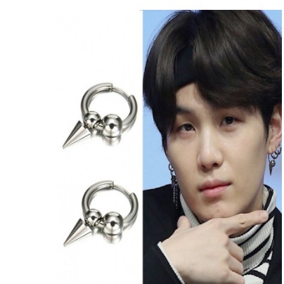 Bông Tai Khuyên Tròn Idol SUGA BTS Style Unisex