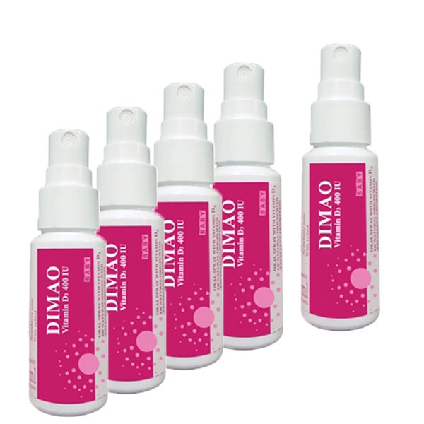 COMBO 2 HỘP Dimao Oral Spray hỗ trợ phòng ngừa trường hợp thiếu vitamin D giúp hấp thu tốt canxi