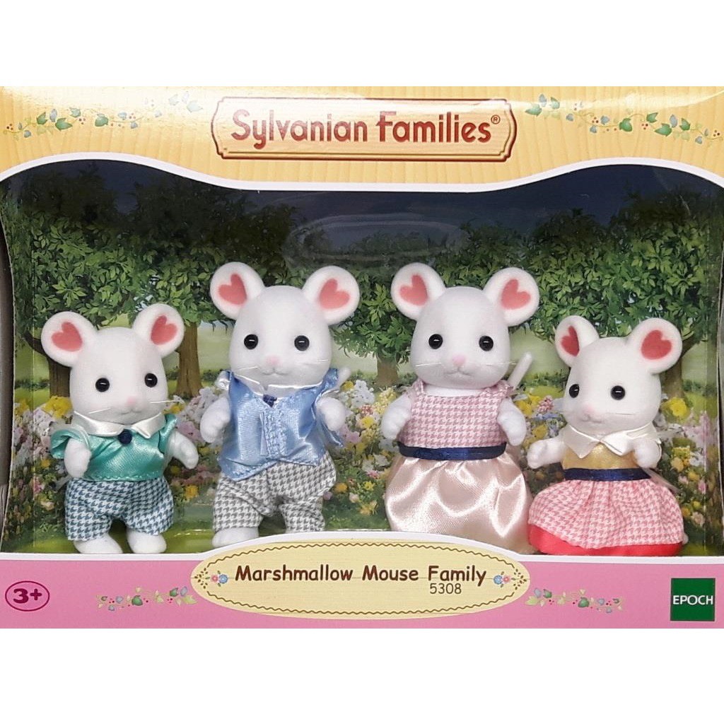 Đồ chơi nhập vai Gia đình Chuột Marshmallow 4 thành viên Epoch Sylvanian Families