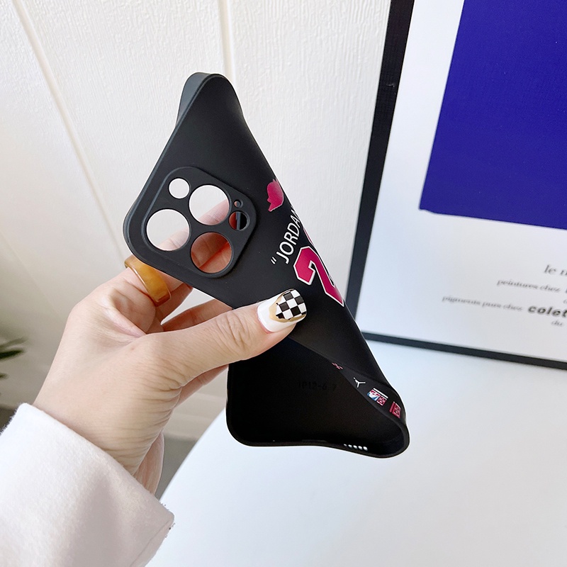 Ốp Điện Thoại Mềm Square Chống Sốc In Logo Jordan Họa Tiết Nhãn Hiệu Thời Trang Cho iPhone 14 13 12 11 Pro MAX X XS MAX XR 7 8 Plus SE2 11Pro 13Pro