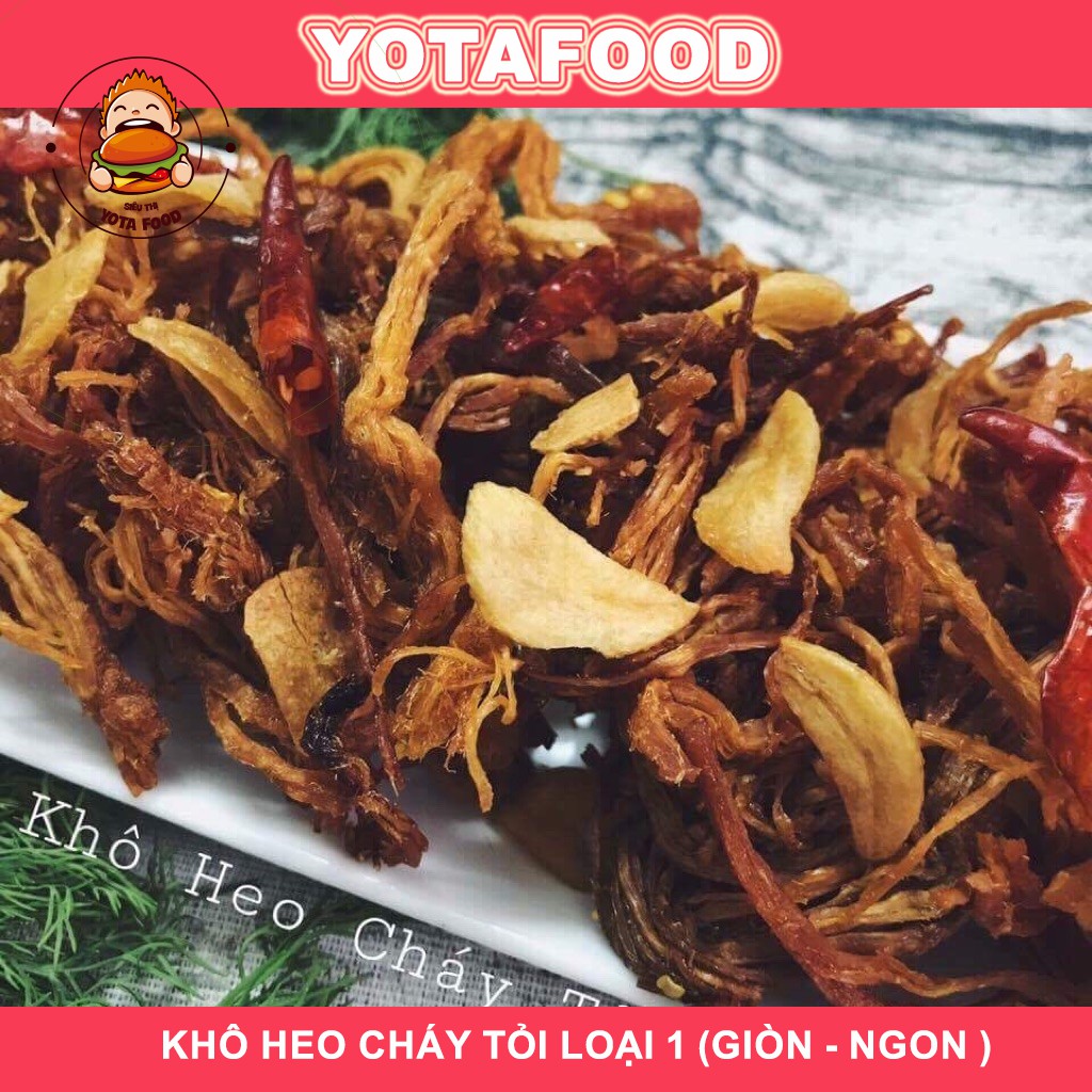 Khô heo cháy tỏi loại ngon ( Thơm ngon - Đậm vị ) - 100gram | Yotafood