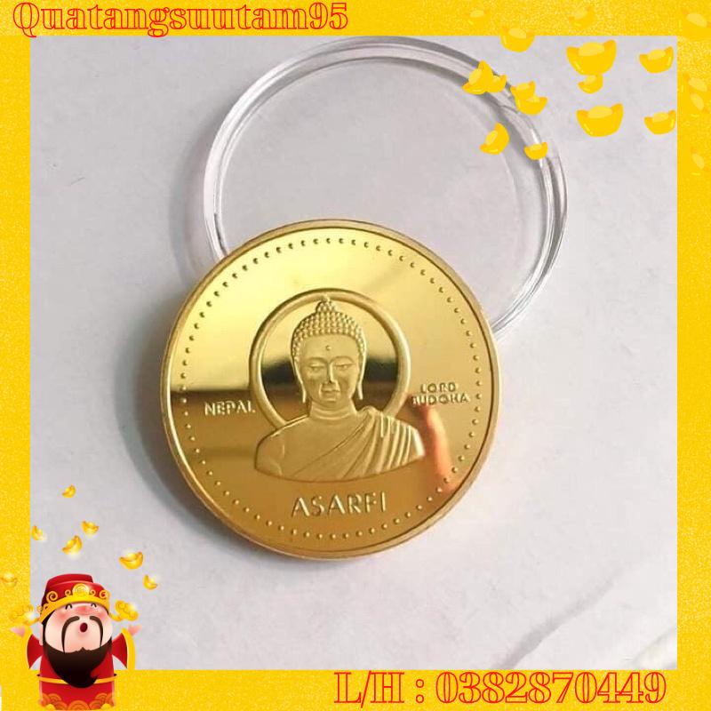 Đồng Xu Phật Thích Ca Nepal Phong thuỷ Tài Lộc May Mắn