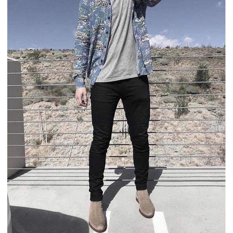 Quần jean nam đen trắng form chất cực đẹp | BigBuy360 - bigbuy360.vn