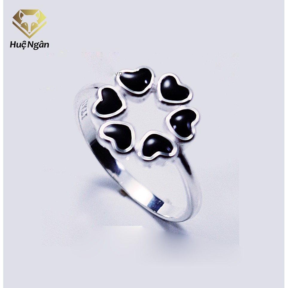 Nhẫn bạc Ý 925 Huệ Ngân - Tim xinh JZ039