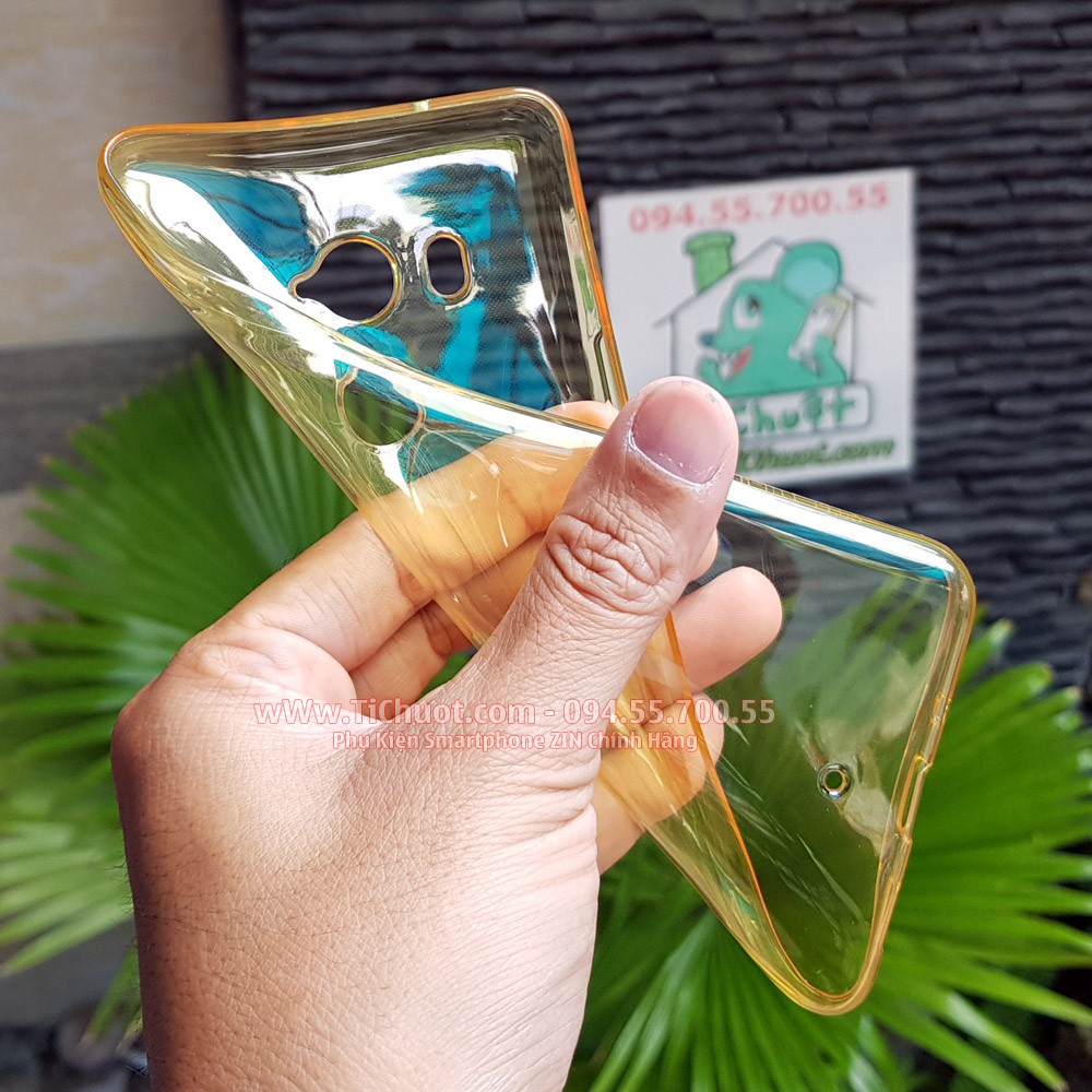 [Loại Tốt] Ốp lưng HTC U11 Plus Silicon Vàng Nhạt Trong Suốt