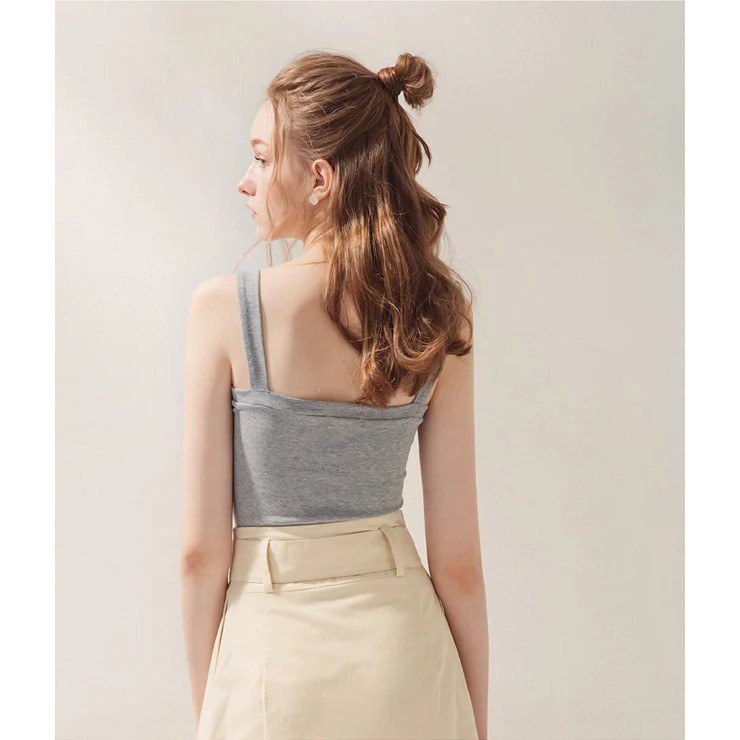 [Mã WABRM50 giảm 15% đơn 99k] Áo 2 dây sọc gân cổ vuông tối giản nữ Air Space 2010121006 | BigBuy360 - bigbuy360.vn