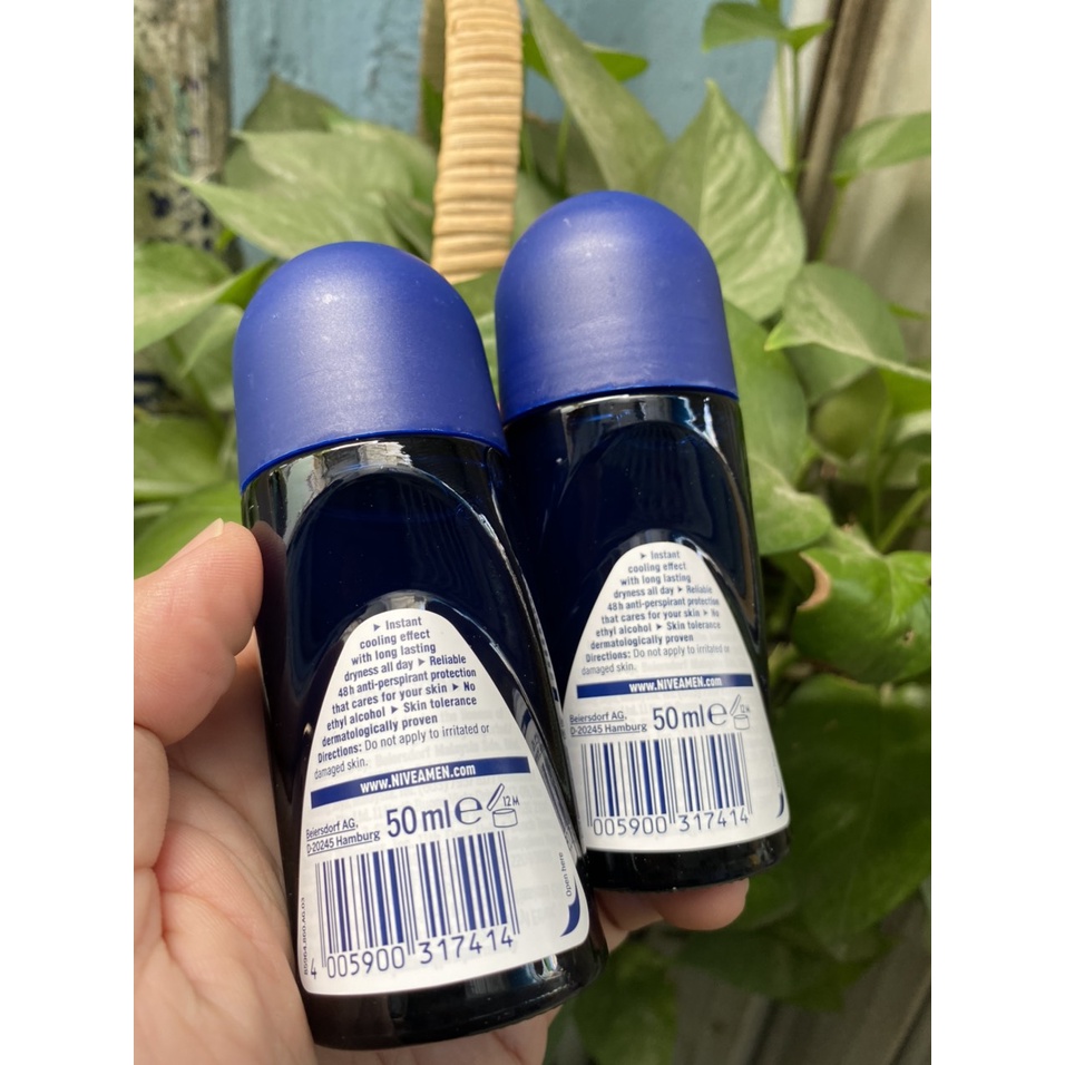 Lăn khử mùi NIVEA MEN Cool Powder hương dịu nhẹ 50ml chính hãng