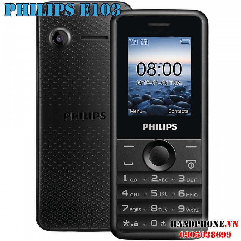 
                        Clear kho Điện thoại Philips E103 pin bền giá rẻ chính hãng
                    