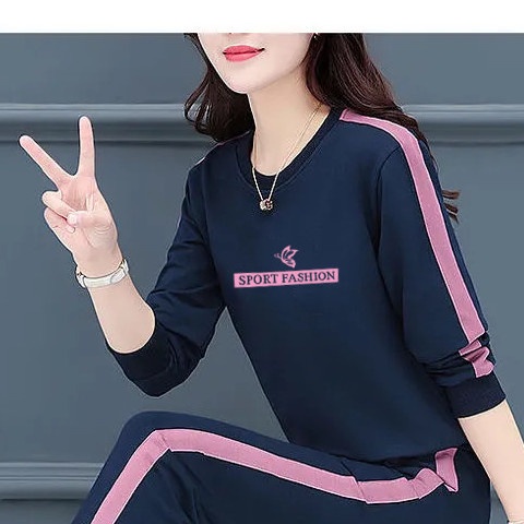 Thời Trang Bộ Đồ Thể Thao Hai Món Cổ Tròn Dáng Ôm Phong Cách Mùa Xuân 2021 | BigBuy360 - bigbuy360.vn
